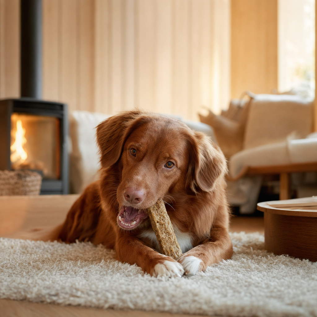 Silvester mit Hund: Wie gefriergetrocknete Kausnacks bei Feuerwerk helfen