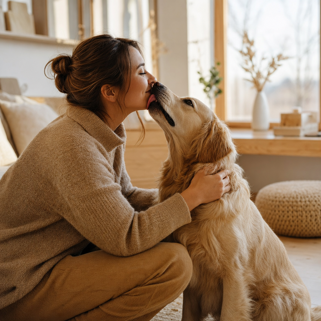 Warum leckt mein Hund mich ab? Ursachen & was du tun kannst