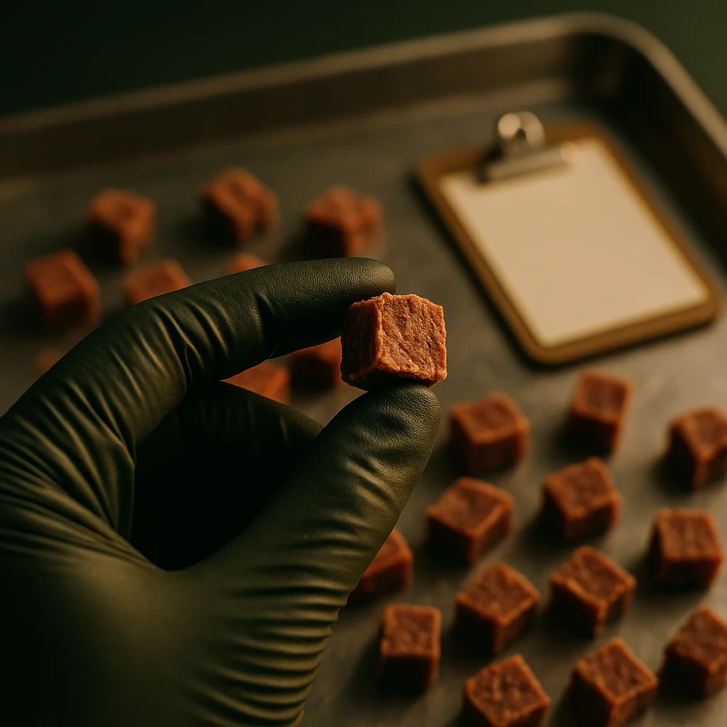 05 - Qualitätskontrolle: Jede Charge wird in Deutschland geprüft. Nur was unsere Standards erfüllt, geht in die Verpackung.